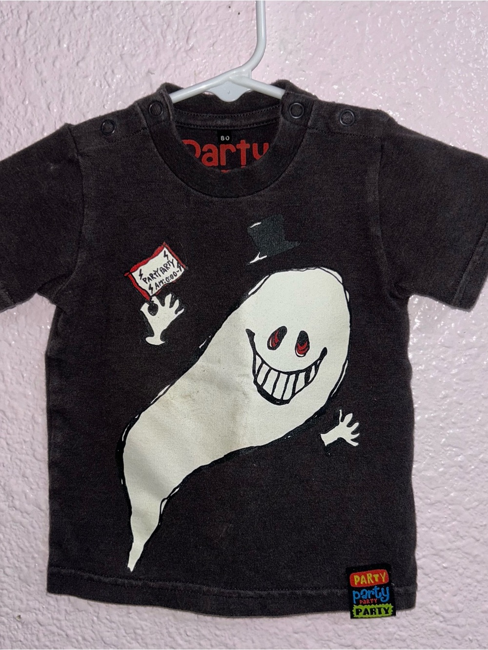 Party Ghost Graphic Tee - Black